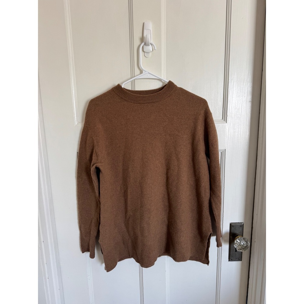 Roucha Merino wool tan sweater. BB is their medium short (size 6-8)